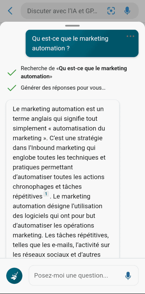 screenshot 20230623 175855 1 Comme ChatGPT, Bing AI est également un chatbot très avancé.