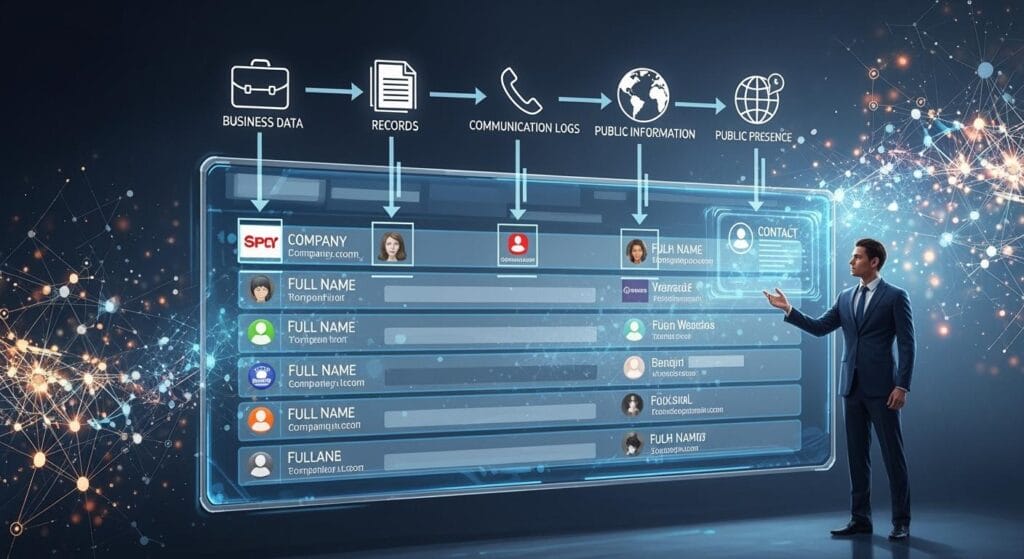 enrichissement d'une liste de contacts B2B en cascade